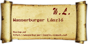Wasserburger László névjegykártya