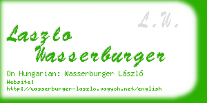 laszlo wasserburger business card