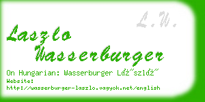 laszlo wasserburger business card